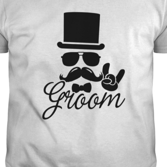 🎩🤘 MEN'S GROOM T SHIRT 🎩🤘 - Picture 2 of 3
